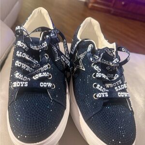 DALLAS COWBOYS Navy and White Sneakers - Women